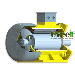 8kW 100RPM wind turbine generator/alternator with low rpm permanent magnet generator for sale.