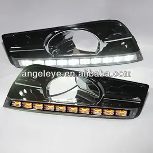 for Cruze 10pcs LED Fog Lamp LED Fog Daytime Running Light with Turn lights 2009-2012 year V5