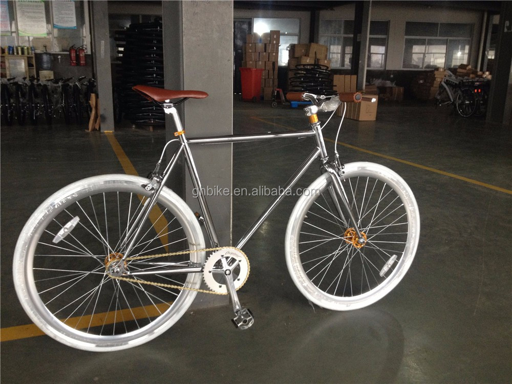 クロームカラー Purefix フィクシー自転車 シングルスピードアルミリム
