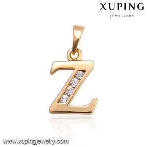 33010 xuping compras en línea de moda Letra z colgante Voga falsos joyería llenada oro muestra <span class=keywords><strong>gratis</strong></span> - Product Image 1