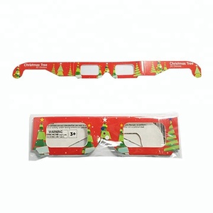 Customized Printed 3D Paper Fireworks Cardboard Diffraction Glasses for Festive Halloween Birthday Thanksgiving New Year