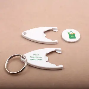 Key Blanks Gift Keychain Factory Wholesale Trolley Coin Holder Plastic Keychain Keyholder Acrylic Sublimation Key Chain Blanks For Promotional Gifts