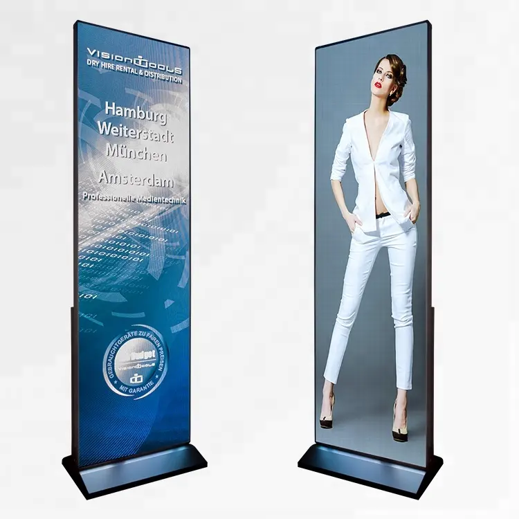 Goede kwaliteit hoge refresh indoor led poster scherm transparant led poster