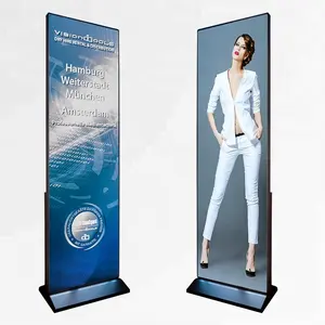 good quality high refresh indoor led poster display screen transparent led poster