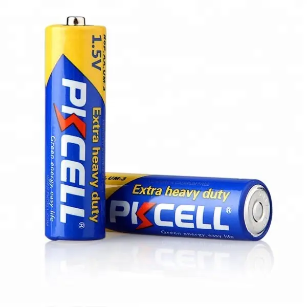 Free Sample 105min 3 Years Shelf Life Zinc Carbon R6 AA 1.5V Battery Size Dry Cell Batteries