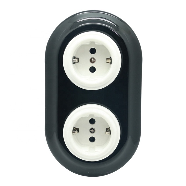2 Way Retro Porcelain Switch and Socket