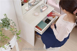 Vente chaude KELIN Style moderne couleur blanche miroir pliable en <span class=keywords><strong>bois</strong></span> maquillage <span class=keywords><strong>commode</strong></span> - Product Image 6