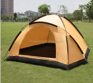 Lapisan Tunggal 2-3 Orang Camping Tenda 4 Musim Backpacking Tenda Tahan Air Ringan Outdoor Penampungan (HT6058-2)