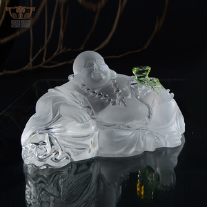 Statue de bouddha hilarant en cristal, accessoire décoratif de voiture raiyi maytreya - Product Image 4