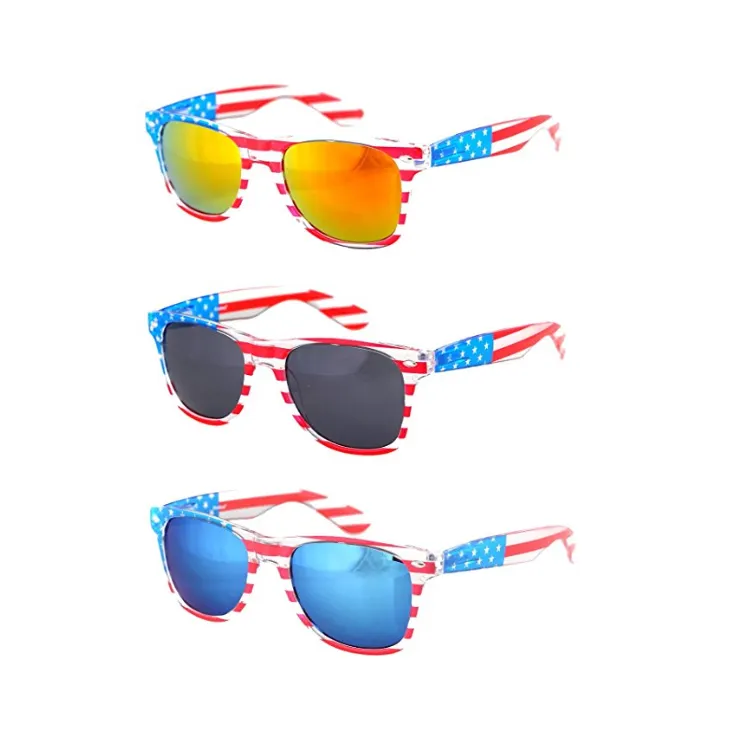 Lunettes de soleil avec drapeau américain, brésil, USA, 2018, waterproof