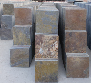 Azulejos de piedra para suelo de pizarra Natural oxidada, azulejos de pared cortados a tamaño antácido CN; RS0002 HUB, carpa dividida 600x60 0mm/300x600mm - Product Image 3