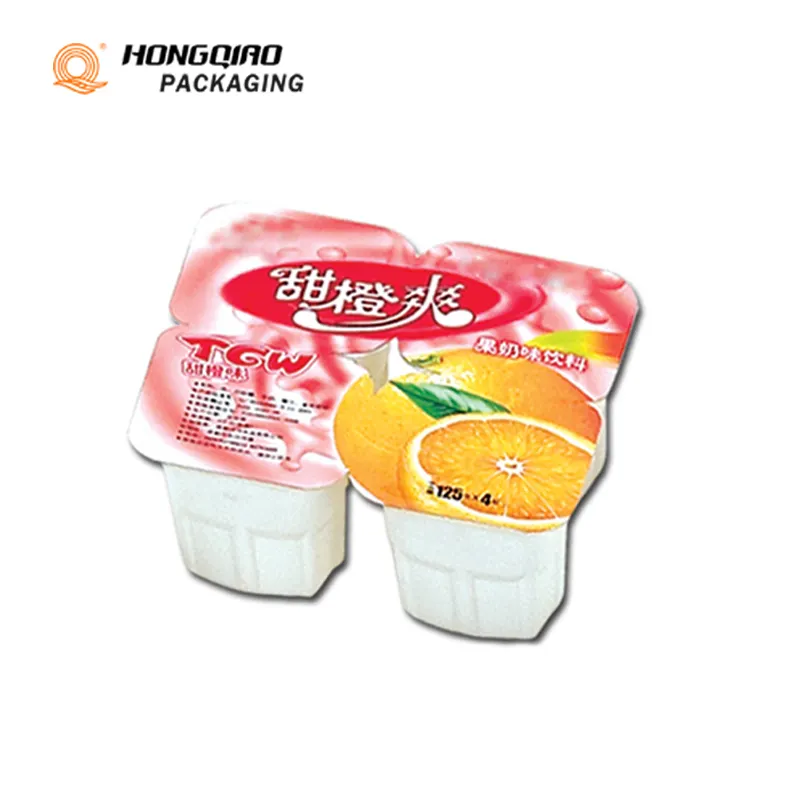 Custom Gedrukt Yoghurt Cup Plastic Afdichting Film Voor Melk Verpakking