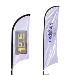 China New Model flags banners for outdoor event new advertising flag pole kite shape banner with CE certificate