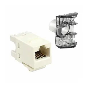 XL-2026 عالية الجودة الأبيض RJ45 Cat5E CAT6 UTP 180 درجة كيستون جاك RJ45 لوحة الوجه