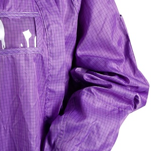 <span class=keywords><strong>autoclave</strong></span> Sala electrónica esd rejilla blanca ropa de protección antiestática mono con capucha bata de laboratorio traje - Product Image 4