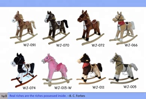 78*28*68cm SEDEX Audit nuova moda <span class=keywords><strong>bianco</strong></span> e rosa peluche <span class=keywords><strong>cavallo</strong></span> a dondolo con criniera intorno alla caviglia - Product Image 3