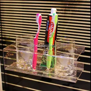 Acrilico dentifricio spazzolino da denti display stand