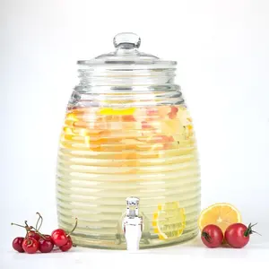 5L 10L蜂蜜分配器玻璃罐带水龙头的饮水机瓶