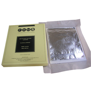 Hoja de aluminio de imitación plateada para muebles dorados, láminas sueltas plateadas de 16x16 cm - Product Image 1
