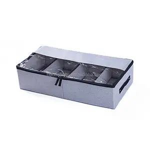 Sturdy gray simplify under the bed storage underbed shoe storage box