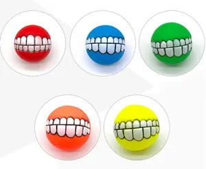 Boule de dents pour chien, jouet sonore en silicone, amusant, à mâcher, couineur, 1 pièce, vente en gros