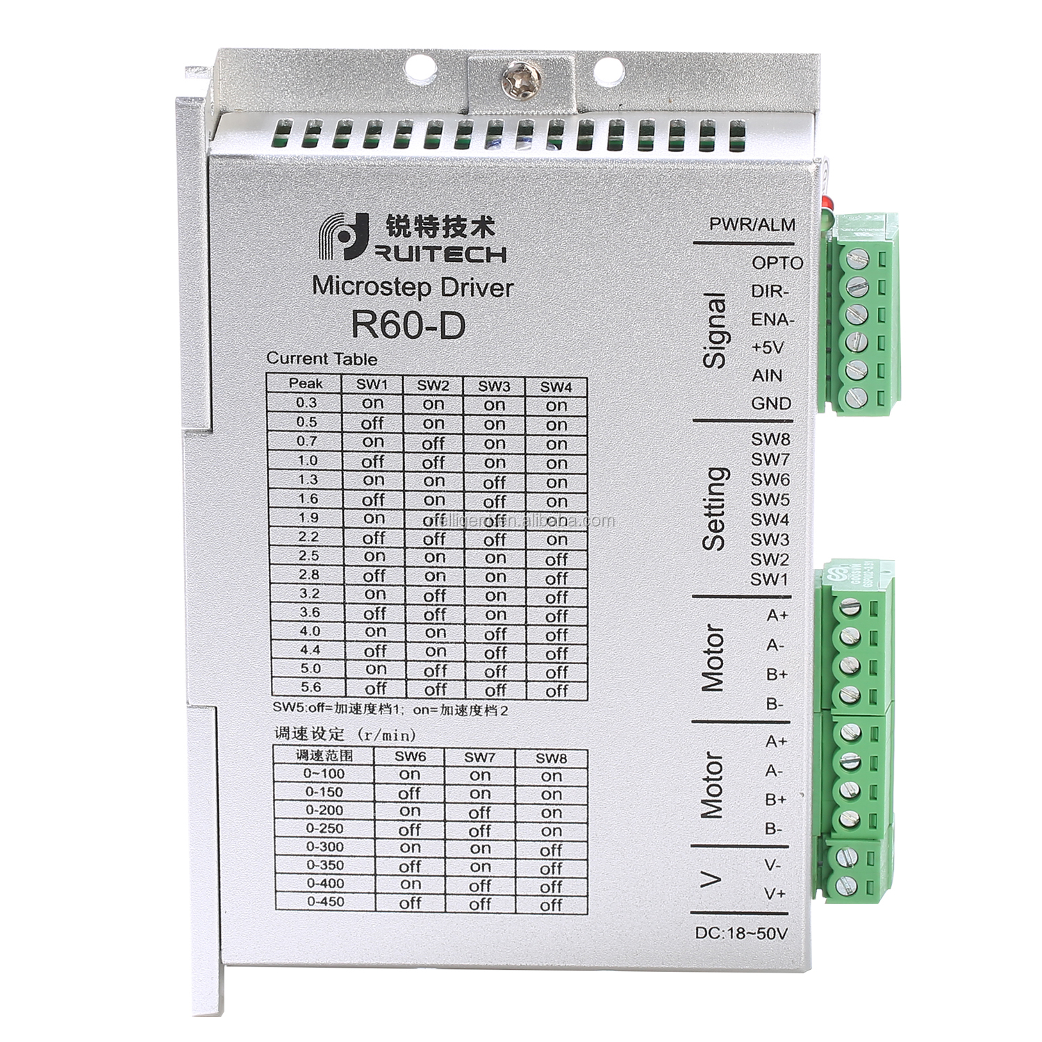 R60-D 2 оси ЧПУ Драйвер шагового двигателя 24 - 50VDC 0,3-5.6A 2 шаговый мотор-диск с драйверами 1 шт. одного открывания консервной банки-два Драйвер шагового двигателя