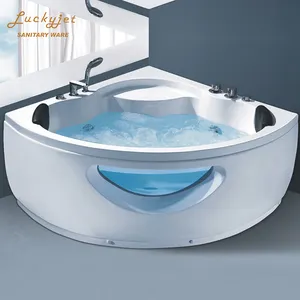 Günstige Fiberglas Zwei Personen Freistehende Whirlpool Eck badewanne Mit Massage funktion