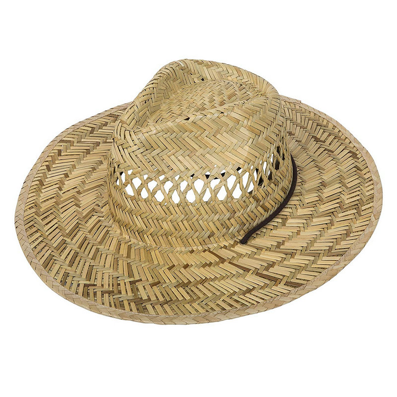 farmers natural straw hat vented hollow straw made sun hat