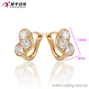 21137 nueva llegada elegante joyería de las mujeres estilo irlandés en forma de corazón pendientes del aro de <span class=keywords><strong>la</strong></span> piedra preciosa - Product Image 2