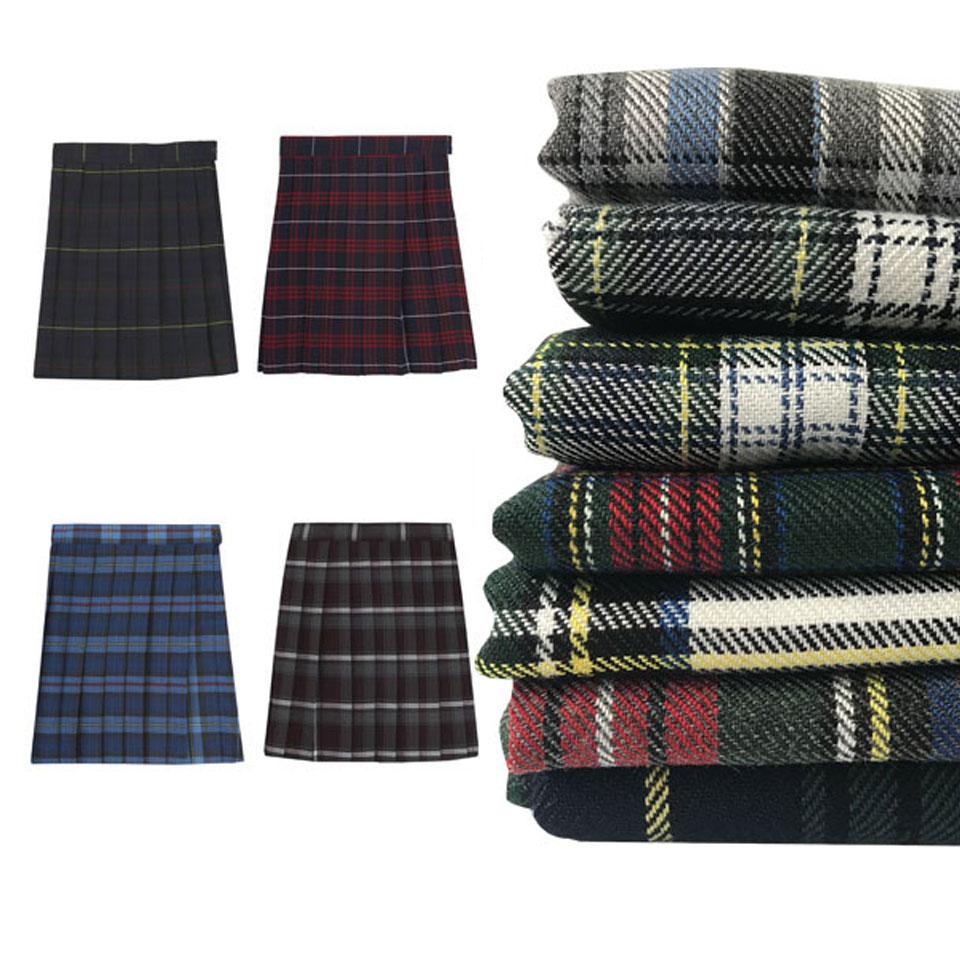 YD-1230 взрослых школьная клетчатая юбка для девочек; Материал: хлопок; В клетку школьная форма ткань