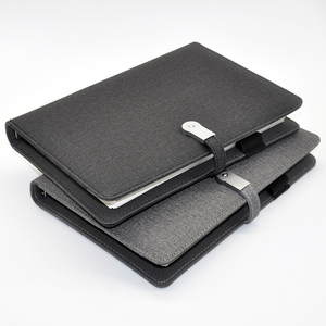 Custom in pelle Organizer Notebook diario in pelle A5 senza fili di ricarica Notebook con Power Bank - Product Image 1
