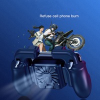 Contrôleur de jeu avec poignée de frein pour téléphone portable, ventilateur de refroidissement, avec clé de tir, pour jeu mobile PUBG