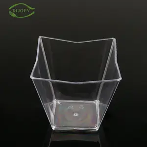 Hundreds model pudding 32oz dessert transparent hard juice polystyrene water custom clear disposable plastic cup