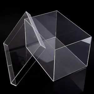 Groothandel Custom Plastic Schoenendoos Clear Acryl Schoen Container Doos Verpakking Display Case Met Aangepaste Logo Sneaker Doos