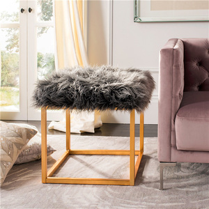 Tibetan Lamb Sgabello copertura della pelle di pecora A pelo Lungo - Product Image 2