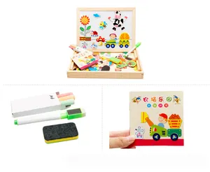 3D PUZLES box packing magnetic blocks kids' education toys wooden puzzles