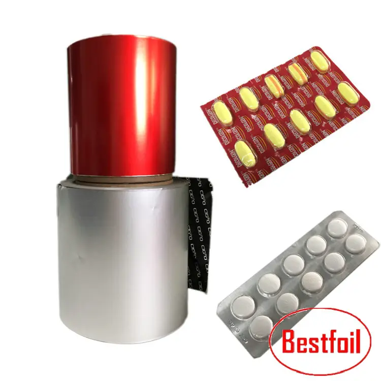 Medizin Verpackung Aluminium Folie Pharma Aluminium Blister Folie Verwendet zu packen kapseln tabletten pillen