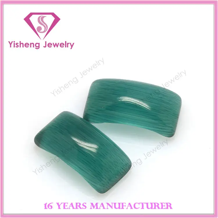 new products special curvy shape emerald cat eye gemstone sale in bulk