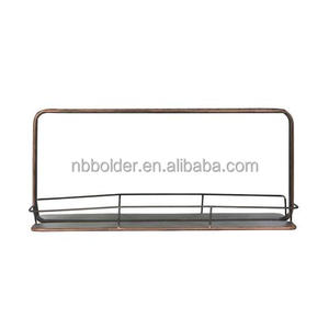 metal industrial barato <span class=keywords><strong>farmacia</strong></span> estilo <span class=keywords><strong>marco</strong></span> rectangular de metal de pared decorativos espejo con estante horizontal - Product Image 1