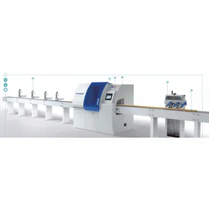 Alta Eficiência Alta Velocidade Automática Madeira Otimização Cross Cut Saw qualquer Madeira Serviço Máquinas Overseas 300mm Branco