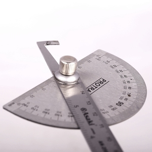 AK-2587 paslanmaz çelik endüstriyel derece yarım ay iletki cetvel - Product Image 2