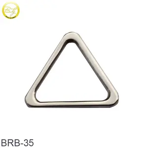 Anel de metal com fivela triangular, acessórios de decoração de bolsa