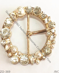2019 heet verkoop schoen accessoires schoen ronde vorm gesp met parel - Product Image 1