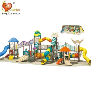 Kids playing ground play game for children tongxinyoule plastic playground lldpe & galvanized steel pipe