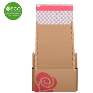 Hot bán hiện đại phong cách <span class=keywords><strong>DIY</strong></span> tông tầng đứng <span class=keywords><strong>Rack</strong></span> hiển thị có thể gập lại thiết kế cho siêu thị sóng chất liệu - Product Image 4