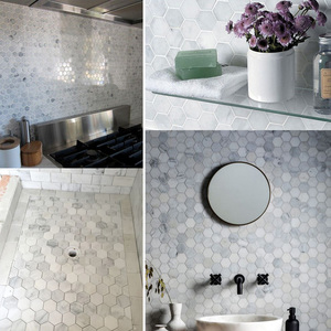 Azulejos de <span class=keywords><strong>suelo</strong></span> y baño de <span class=keywords><strong>mosaico</strong></span> hexagonal de mármol natural Diseño de parquet tradicional para interior para pared interior - Product Image 5