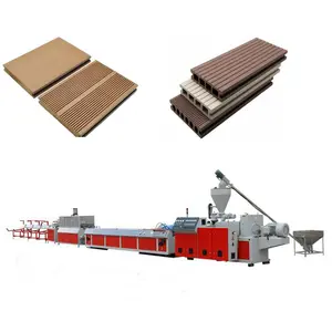 Plastic Wood Machinery / Plasticizing Wood PVC Flooring Machine/ Plastic Extrusion With CE Certificate Complete Production Line