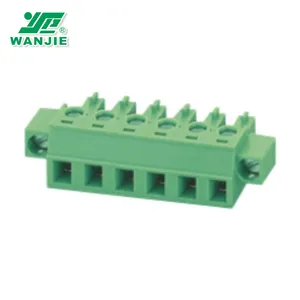 Konektor Blok Terminal Sekrup Steker Depan WJ15EDGKM-5.08 5.08Mm Pitch Paling Populer