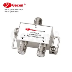 Gecen 5-2400 MHz TV Satelit 2-Way Splitter GS03-02