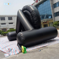 Jeu de fléchettes gonflable en PVC commercial pour extérieur certifié CE, souffleur de marque Biggors, configuration facile, adultes, enfants, 3m, 6 personnes